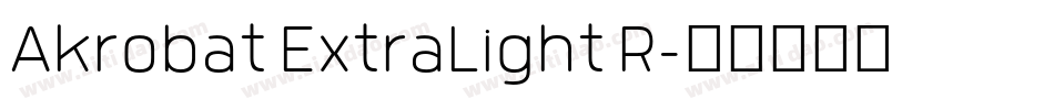 Akrobat ExtraLight R字体转换